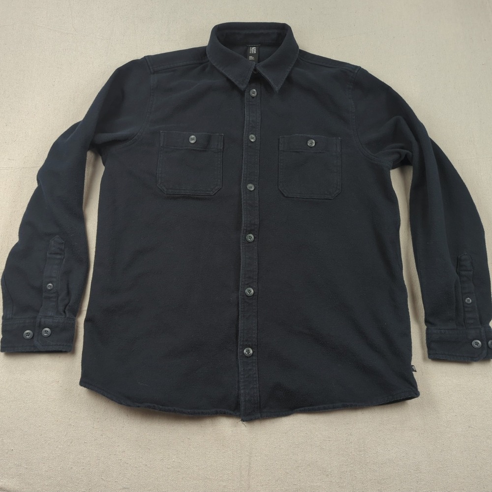Mountain Hardwear Shacket Mens Extra Large Black Button Chamois Shirt Jacket‎